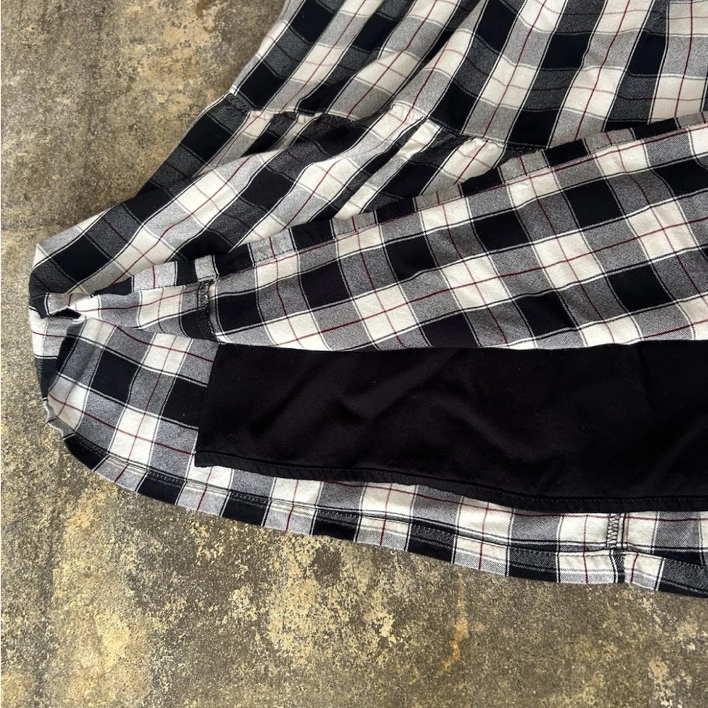 Maeve Black and White Plaid Midi Dress - Picture 9 of 14
